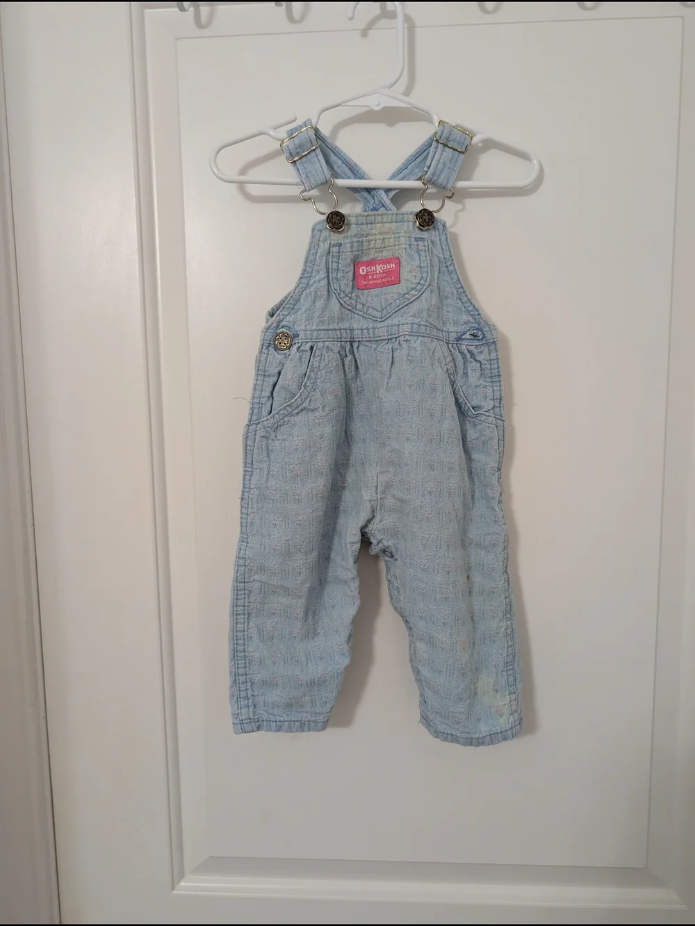 Vintage OshKosh B'gosh‎ Light Wash Overalls With Matching Jacket 6-9m